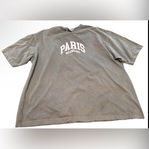 Balenciaga Paris Oversized Tee in Green